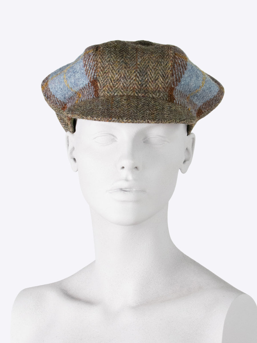 Peaky Blinders cap - green, blue and brown hat - heritage style