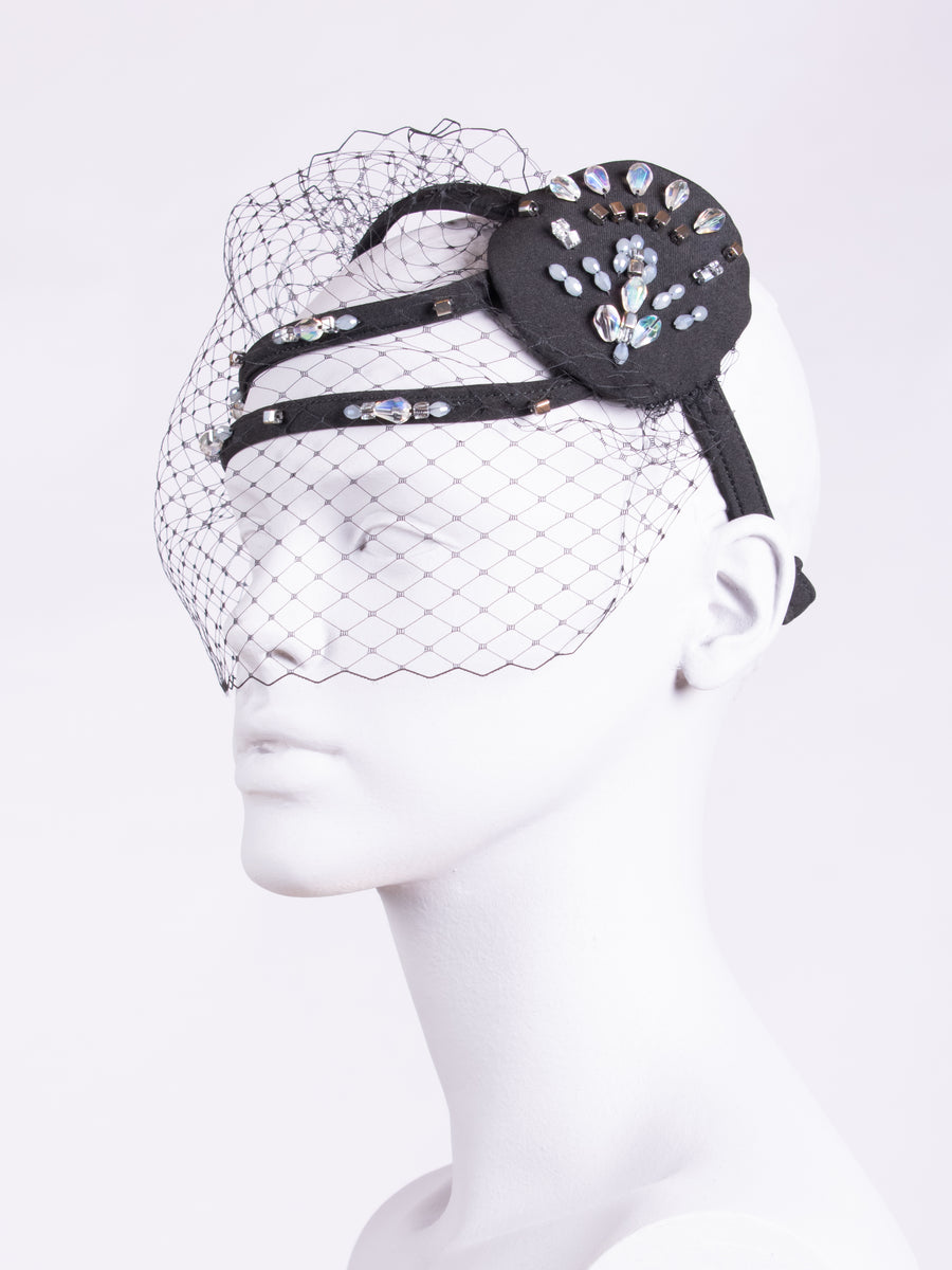 pearl beaded headpiece - 20s style evening headpiece