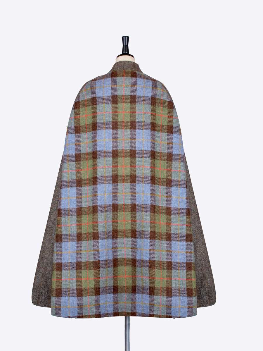Mcleod and green moss Harris Tweed sustainably made cape
