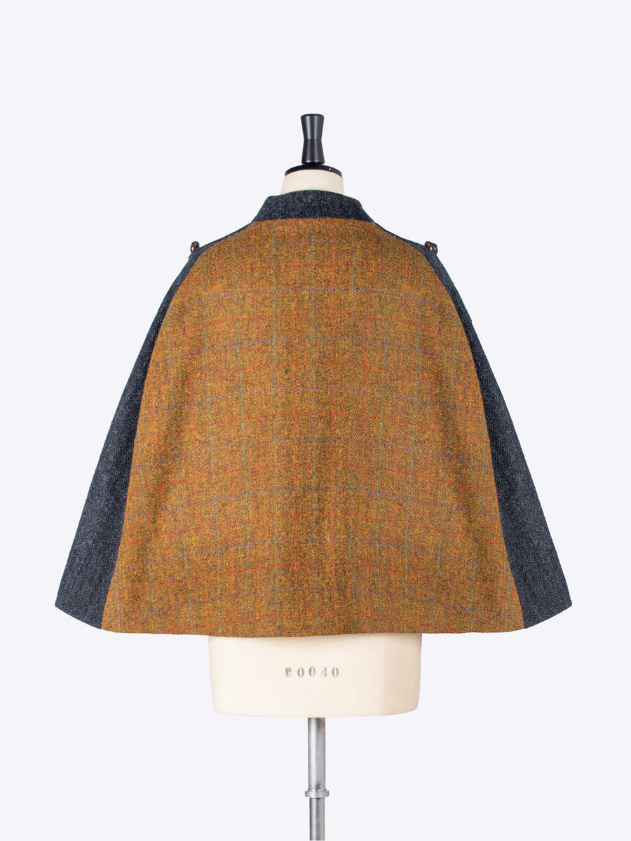 brown wool cape - slow fashion