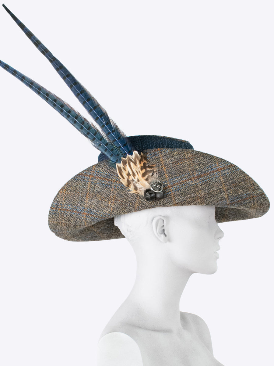 tweed brim hat - unisex hat - made in England