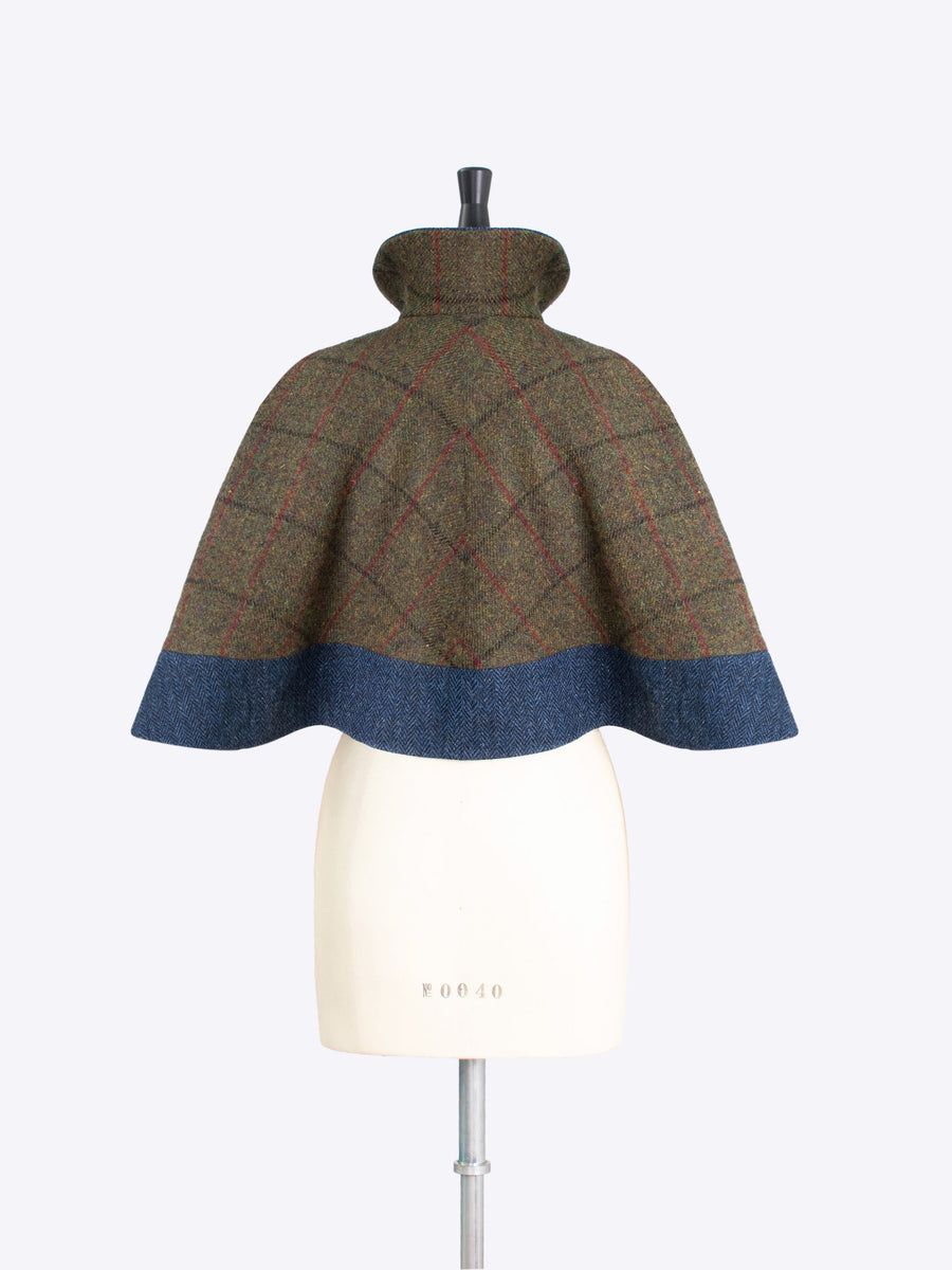 Green wool cape - made in New Forest