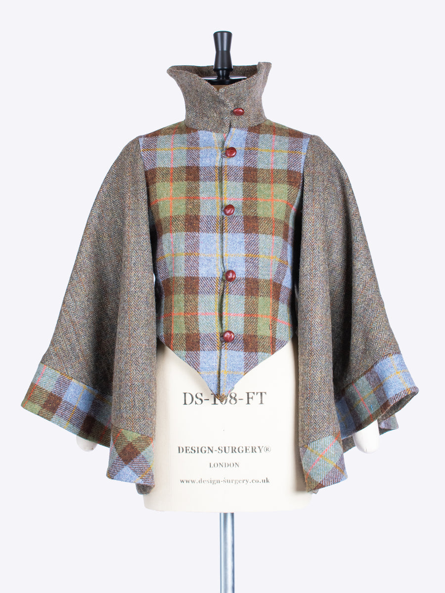 heritage fashion - MacLeod and moss green stand up collar jacket