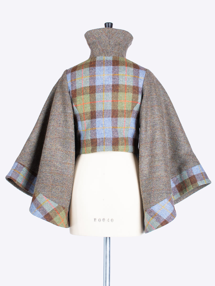 made in New Forest ladies Harris Tweed bell sleeve jacket