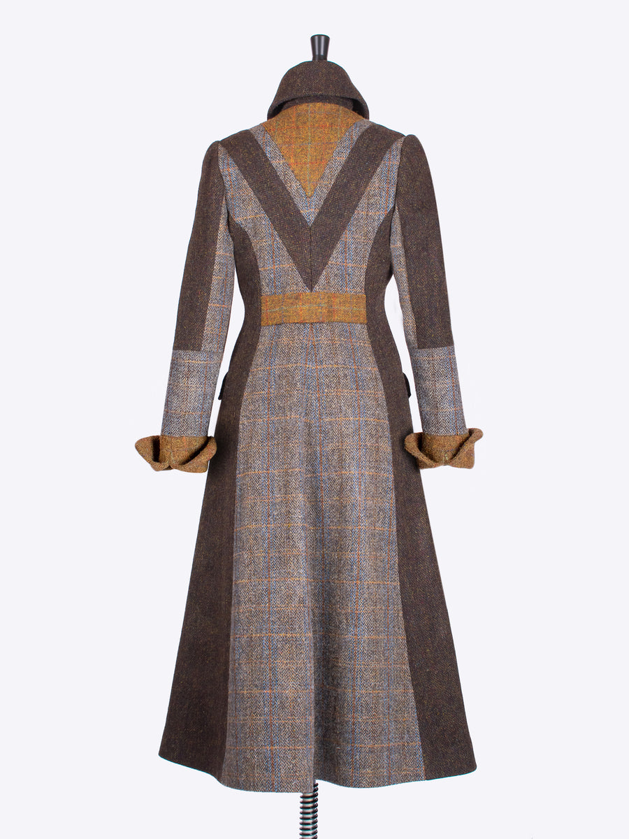 heritage fashion - Harris Tweed luxury fitted wool coat