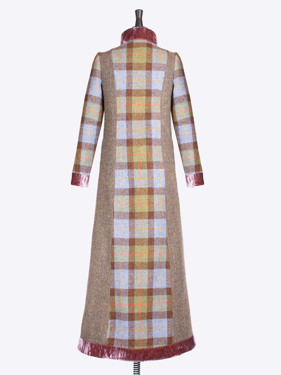 Tweed outlet maxi coat