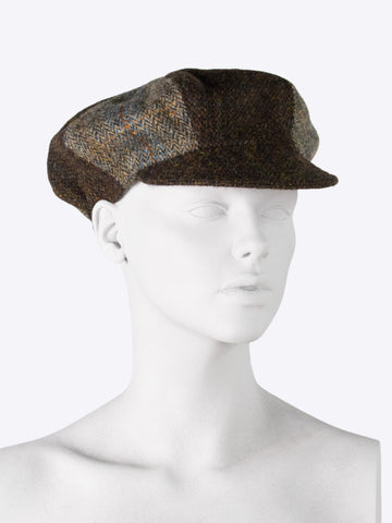 Baker boy cap - brown and grey - heritage style