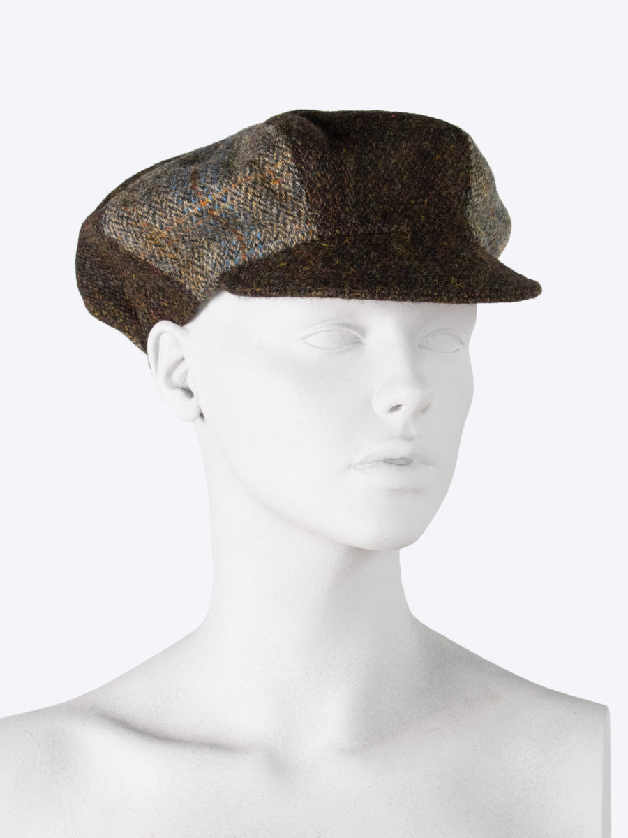 Baker boy cap - brown and grey - heritage style