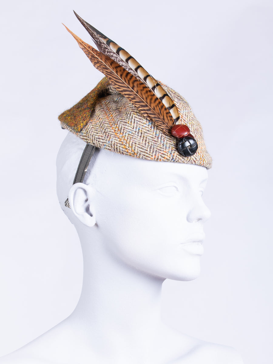 sustainable headwear - country style hat with feather