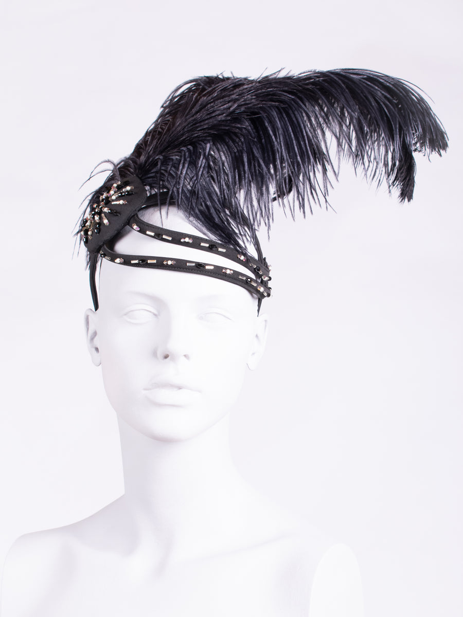 Slow fashion millinery - Gatsby style pearl beaded headpiece - wedding headband