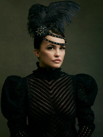 Sustainable luxury - made in England 20s style feather headpiece