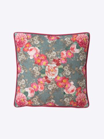 organic fabric - feather cushions - heritage prints - printed in England - rose print - rose cushion - rose fabric - rose design