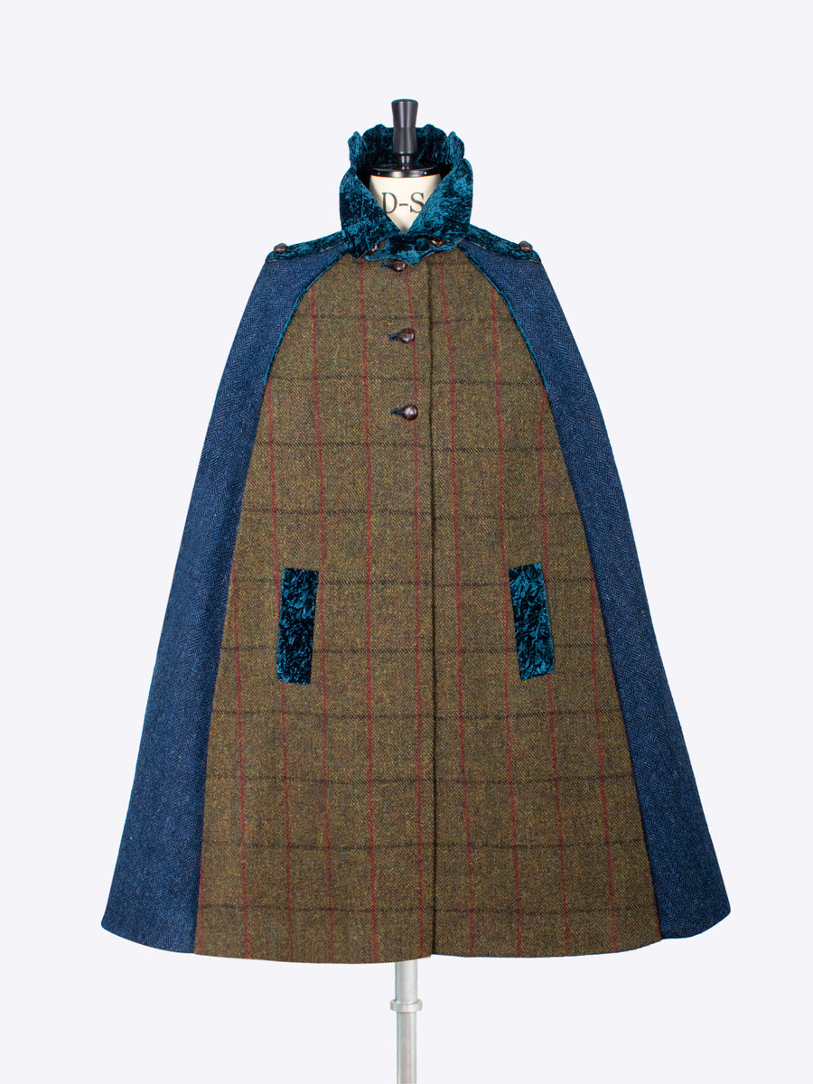 independent fashion label - British wool long cape
