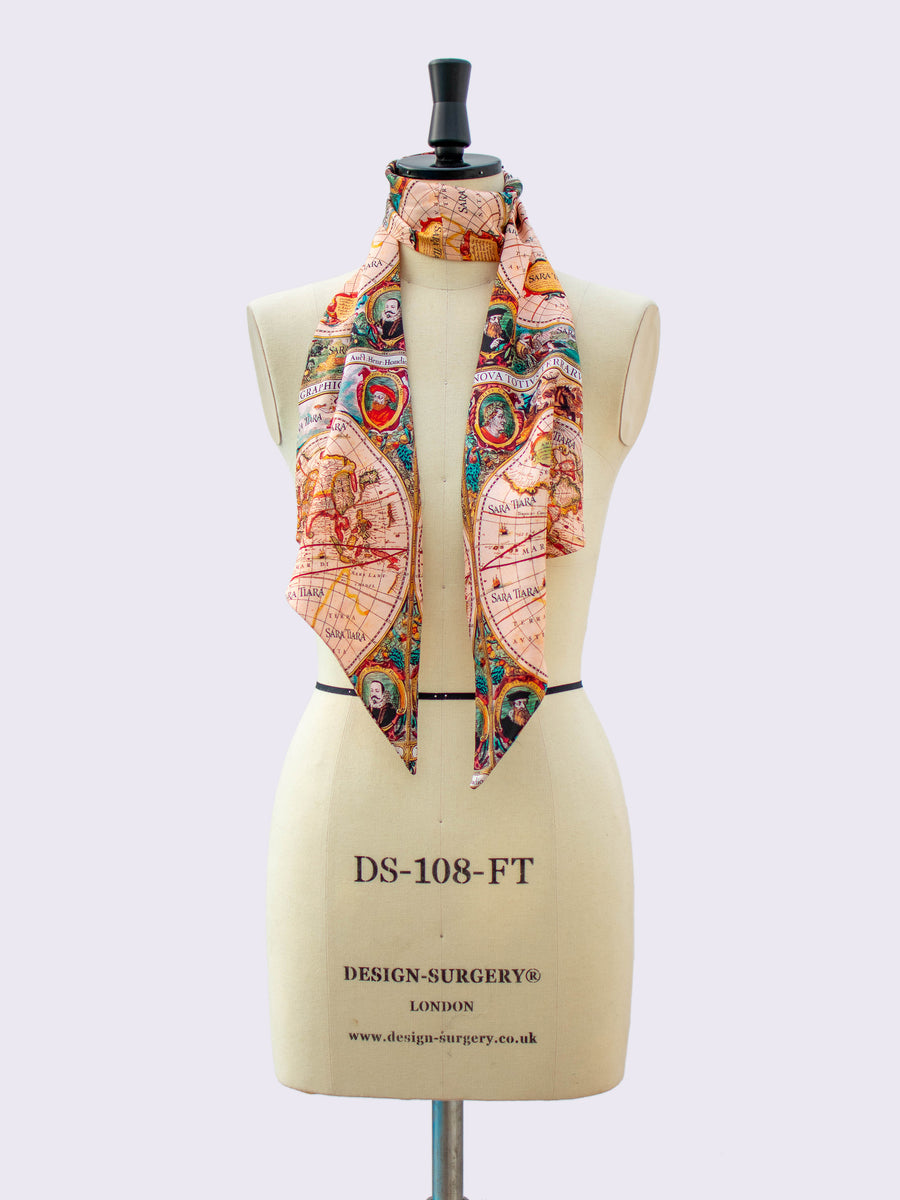 one of a kind gift - printed silk scarf