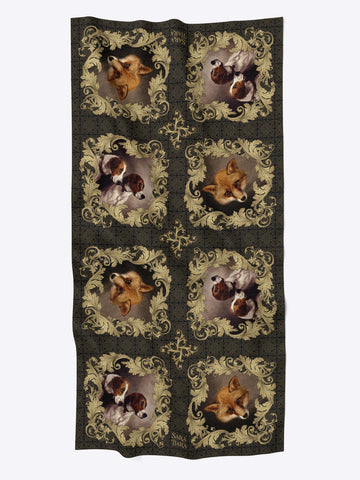 Super Soft Wool Shawl. Fox and Hound Print
