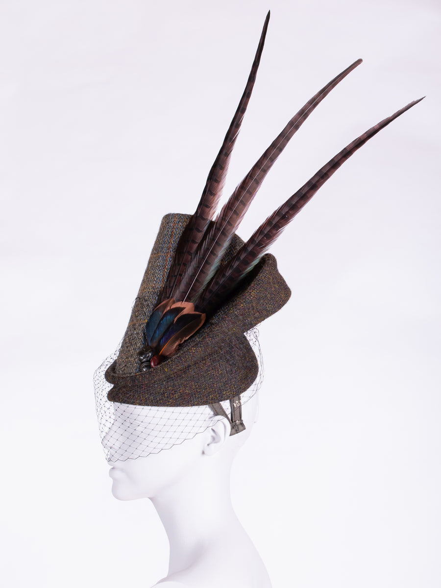 made in the New Forest country hat with veil