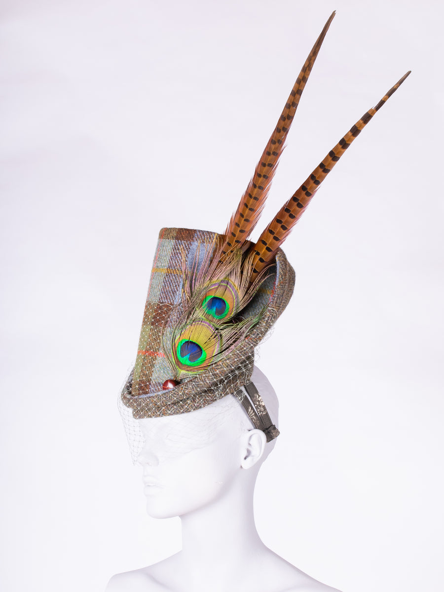 made in the New Forest country hat with veil