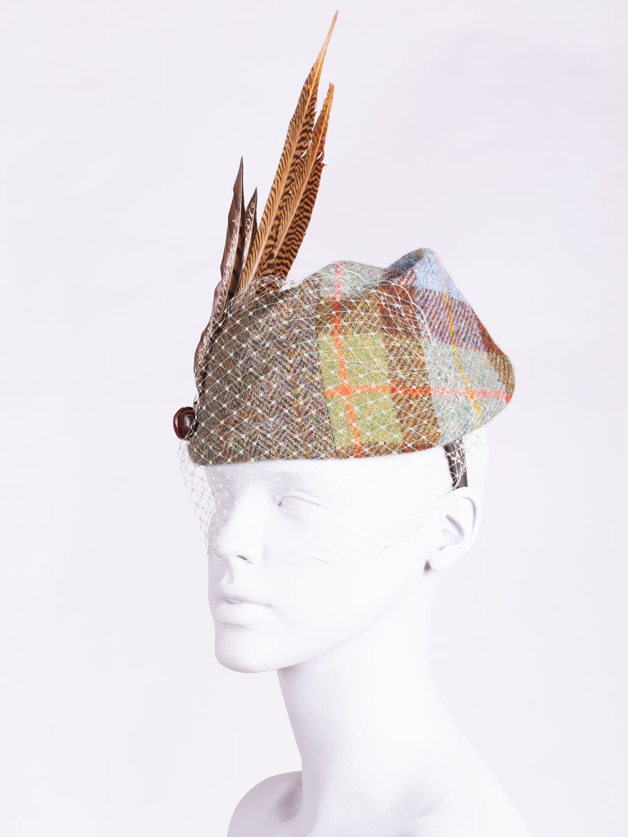 made in the New Forest country hat with veil