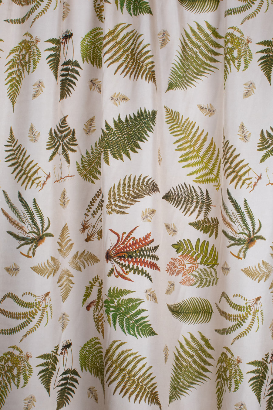 fern silk lining for luxury tweed and velvet coat