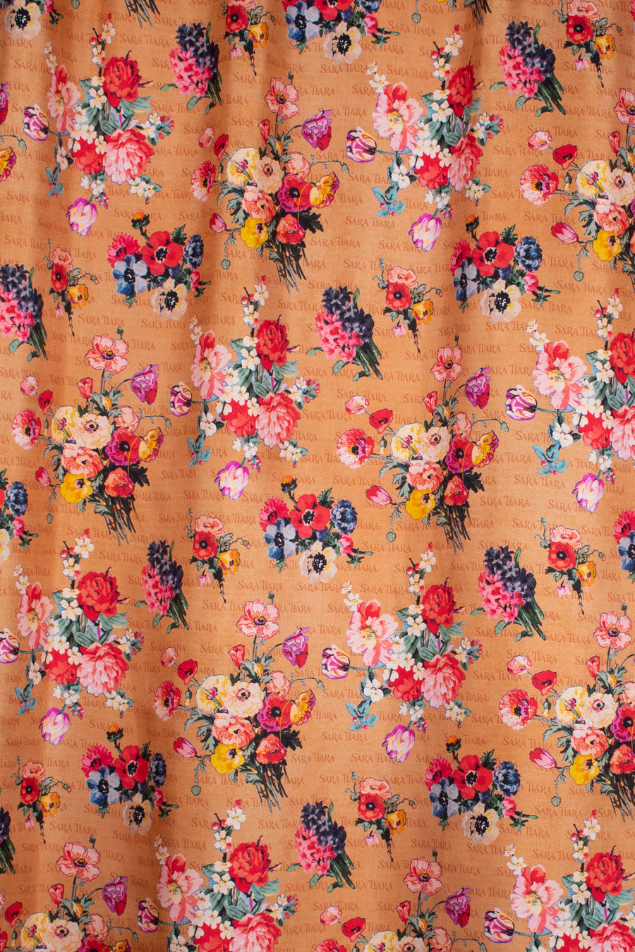flower silk lining for tweed with a twist - dramatic Harris Tweed 20s style glamorous coat