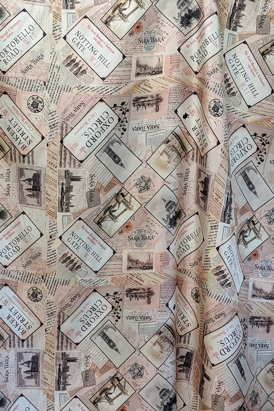 london printed lining - british fashion label