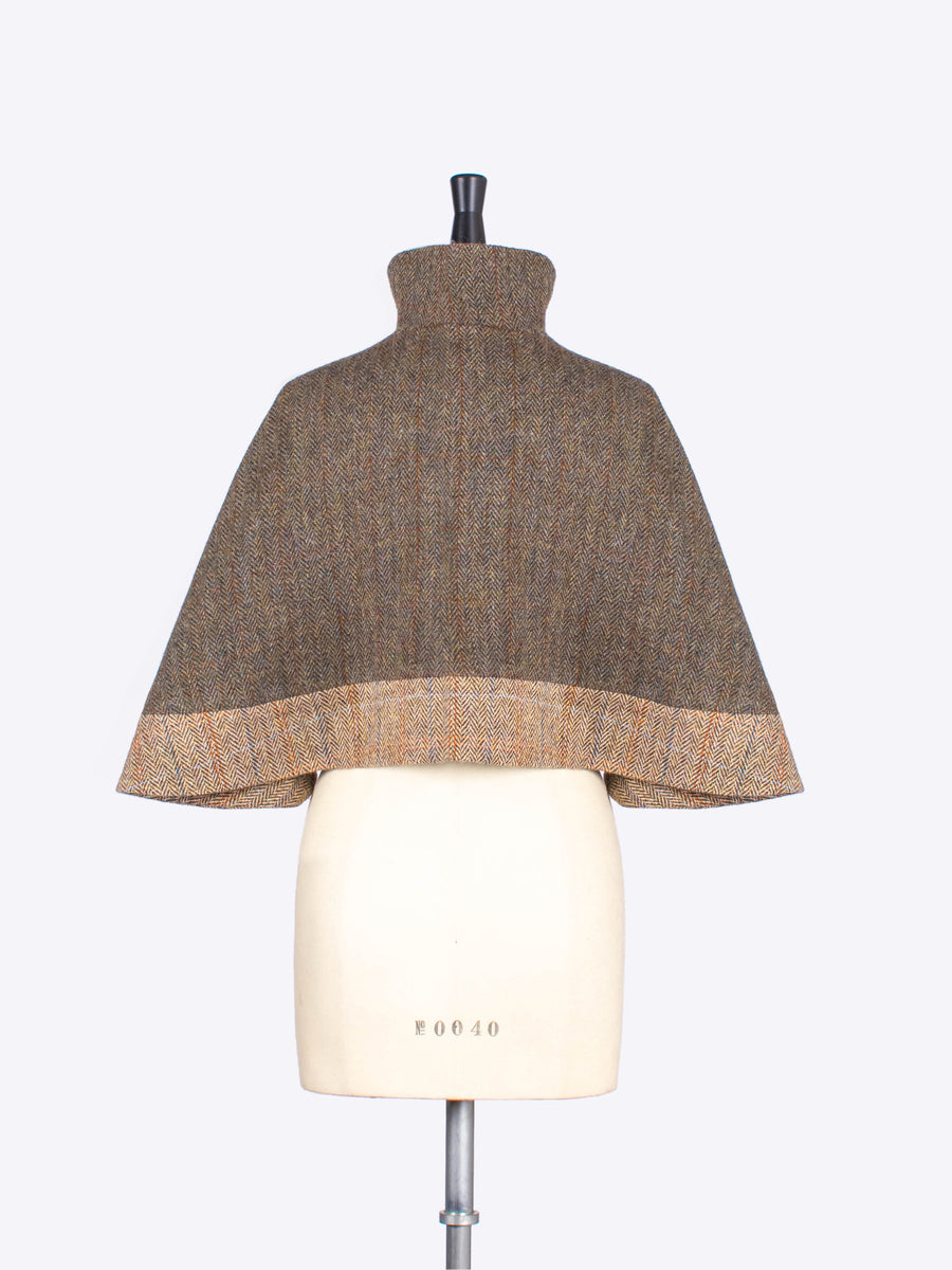 green wool capelet - heritage fashion